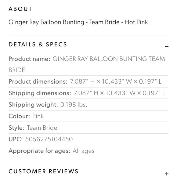 Ginger Ray Team Bride Hot Pink Balloon Bunting - Picture 8 of 8